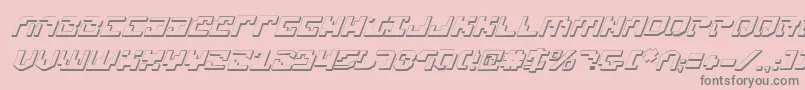 Xenophobia3DItalic Font – Gray Fonts on Pink Background