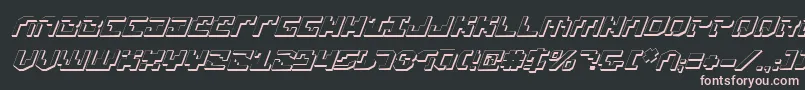 Xenophobia3DItalic Font – Pink Fonts on Black Background