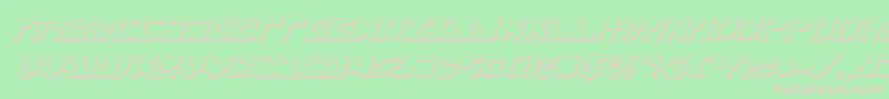 フォントXenophobia3DItalic – 緑の背景にピンクのフォント