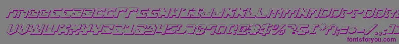 Xenophobia3DItalic-Schriftart – Violette Schriften auf grauem Hintergrund