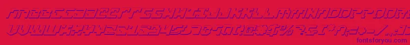 Xenophobia3DItalic Font – Purple Fonts on Red Background