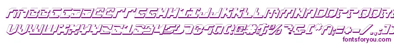 Xenophobia3DItalic Font – Purple Fonts on White Background