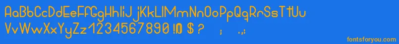 BowhouseBlack Font – Orange Fonts on Blue Background