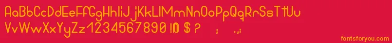 BowhouseBlack Font – Orange Fonts on Red Background