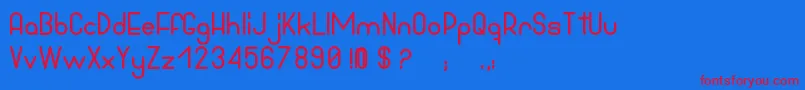 BowhouseBlack Font – Red Fonts on Blue Background