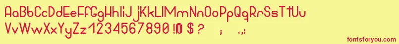 BowhouseBlack Font – Red Fonts on Yellow Background