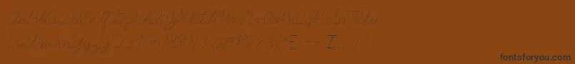 Learningcurvedashed Font – Black Fonts on Brown Background