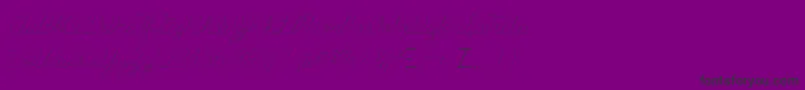 Learningcurvedashed Font – Black Fonts on Purple Background