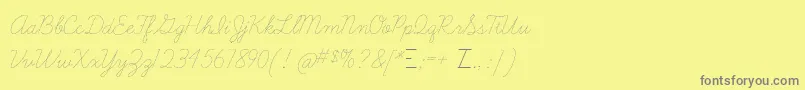 Шрифт Learningcurvedashed – серые шрифты на жёлтом фоне