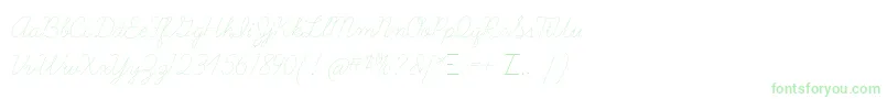 Learningcurvedashed Font – Green Fonts on White Background