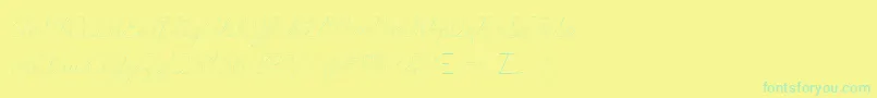 Learningcurvedashed Font – Green Fonts on Yellow Background