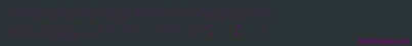 Learningcurvedashed Font – Purple Fonts on Black Background