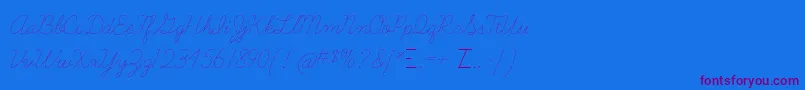 Learningcurvedashed Font – Purple Fonts on Blue Background