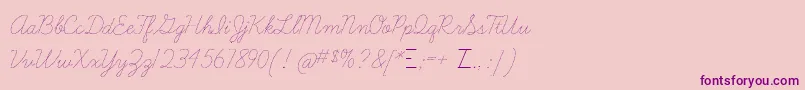 Learningcurvedashed Font – Purple Fonts on Pink Background