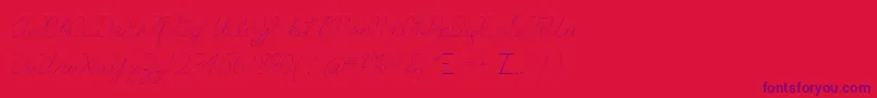 Learningcurvedashed Font – Purple Fonts on Red Background