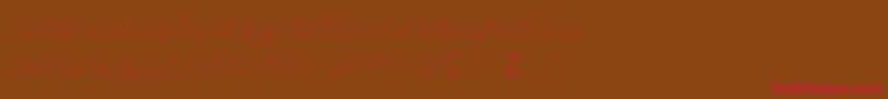Learningcurvedashed Font – Red Fonts on Brown Background