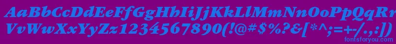 ItcgaramondstdUltita Font – Blue Fonts on Purple Background