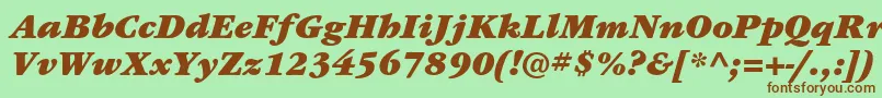 ItcgaramondstdUltita Font – Brown Fonts on Green Background