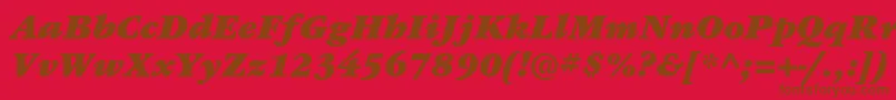 ItcgaramondstdUltita Font – Brown Fonts on Red Background