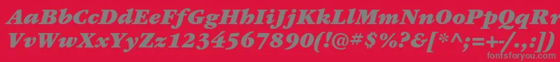 ItcgaramondstdUltita Font – Gray Fonts on Red Background