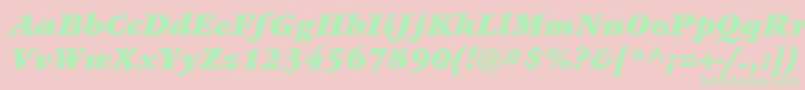 ItcgaramondstdUltita Font – Green Fonts on Pink Background