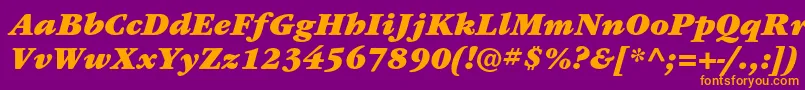 ItcgaramondstdUltita Font – Orange Fonts on Purple Background