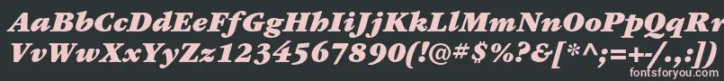 ItcgaramondstdUltita Font – Pink Fonts on Black Background