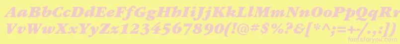 ItcgaramondstdUltita Font – Pink Fonts on Yellow Background