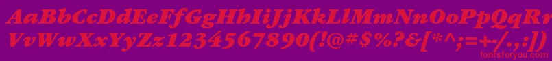 ItcgaramondstdUltita Font – Red Fonts on Purple Background