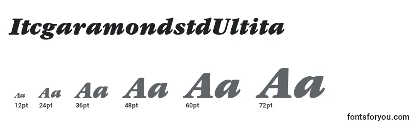ItcgaramondstdUltita Font Sizes