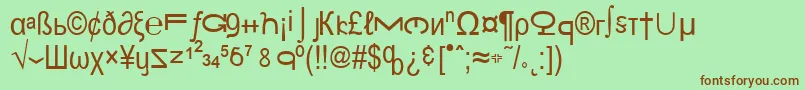 Шрифт BungleCity – коричневые шрифты на зелёном фоне