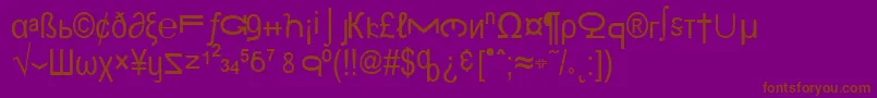 BungleCity-fontti – ruskeat fontit violetilla taustalla