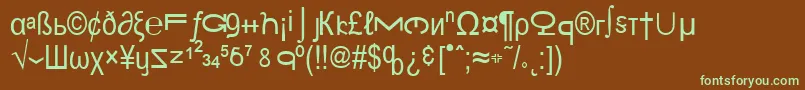 BungleCity-fontti – vihreät fontit ruskealla taustalla
