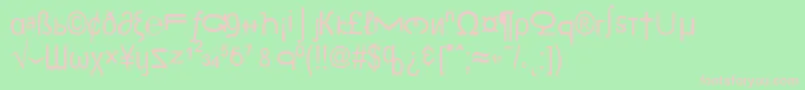 BungleCity Font – Pink Fonts on Green Background