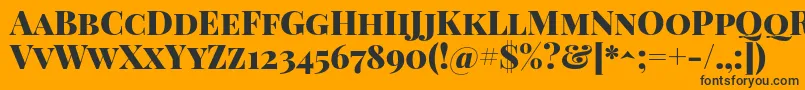 PlayfairdisplayscBlack Font – Black Fonts on Orange Background