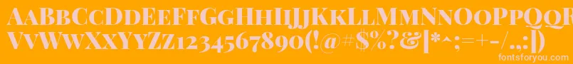 PlayfairdisplayscBlack Font – Pink Fonts on Orange Background