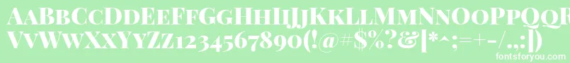 PlayfairdisplayscBlack Font – White Fonts on Green Background