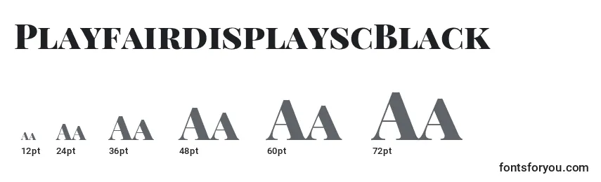 Размеры шрифта PlayfairdisplayscBlack