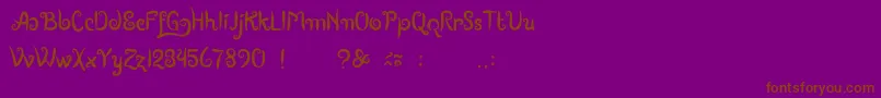 BoutiquesOfMerauke Font – Brown Fonts on Purple Background