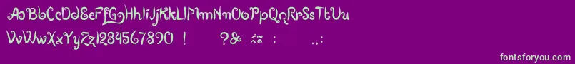 BoutiquesOfMerauke Font – Green Fonts on Purple Background