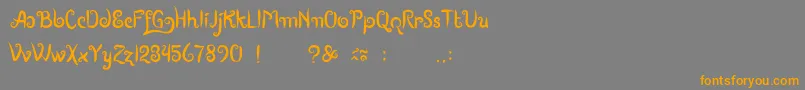 BoutiquesOfMerauke Font – Orange Fonts on Gray Background