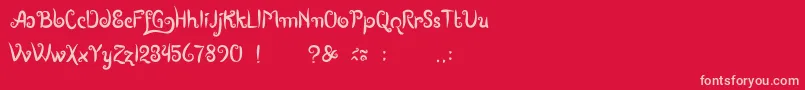 BoutiquesOfMerauke Font – Pink Fonts on Red Background