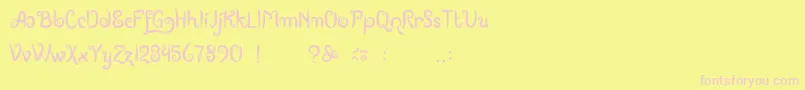 BoutiquesOfMerauke Font – Pink Fonts on Yellow Background