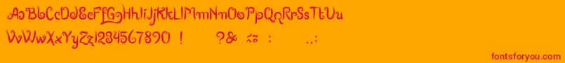 BoutiquesOfMerauke Font – Red Fonts on Orange Background