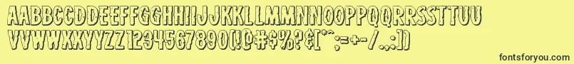 Carnivalcorpseexpandshadow Font – Black Fonts on Yellow Background