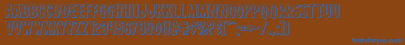 Carnivalcorpseexpandshadow Font – Blue Fonts on Brown Background