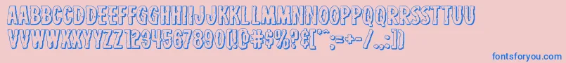 Carnivalcorpseexpandshadow Font – Blue Fonts on Pink Background