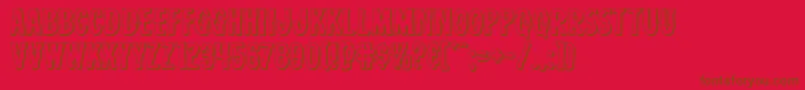 Carnivalcorpseexpandshadow Font – Brown Fonts on Red Background