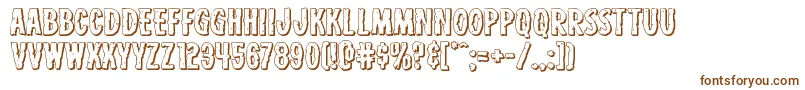 Carnivalcorpseexpandshadow Font – Brown Fonts on White Background