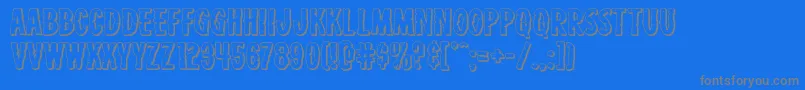 Carnivalcorpseexpandshadow Font – Gray Fonts on Blue Background